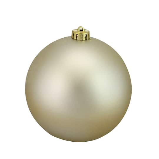 6&#x22; Champagne Gold Shatterproof Matte Commercial Christmas Ball Ornament
